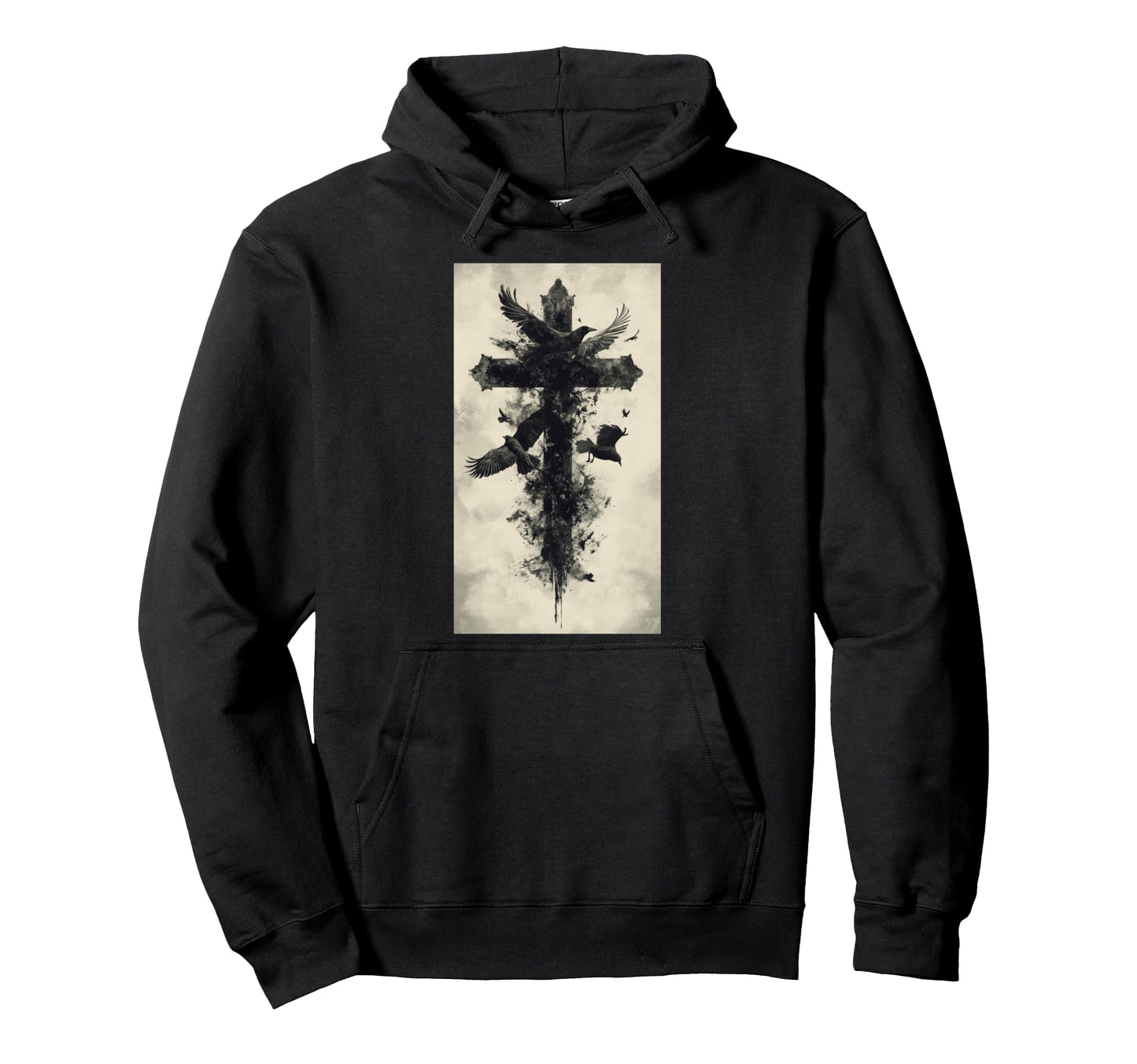 Gothic Cross Grunge Aesthetic Y2K Goth Hoodie - Novelty Apparel Unisex - T-Shirt, Sweatshirt, Hoodie