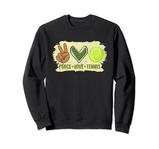 Peace Love Tennis Sweatshirt - Fun Novelty Design Unisex - T-Shirt, Sweatshirt, Hoodie