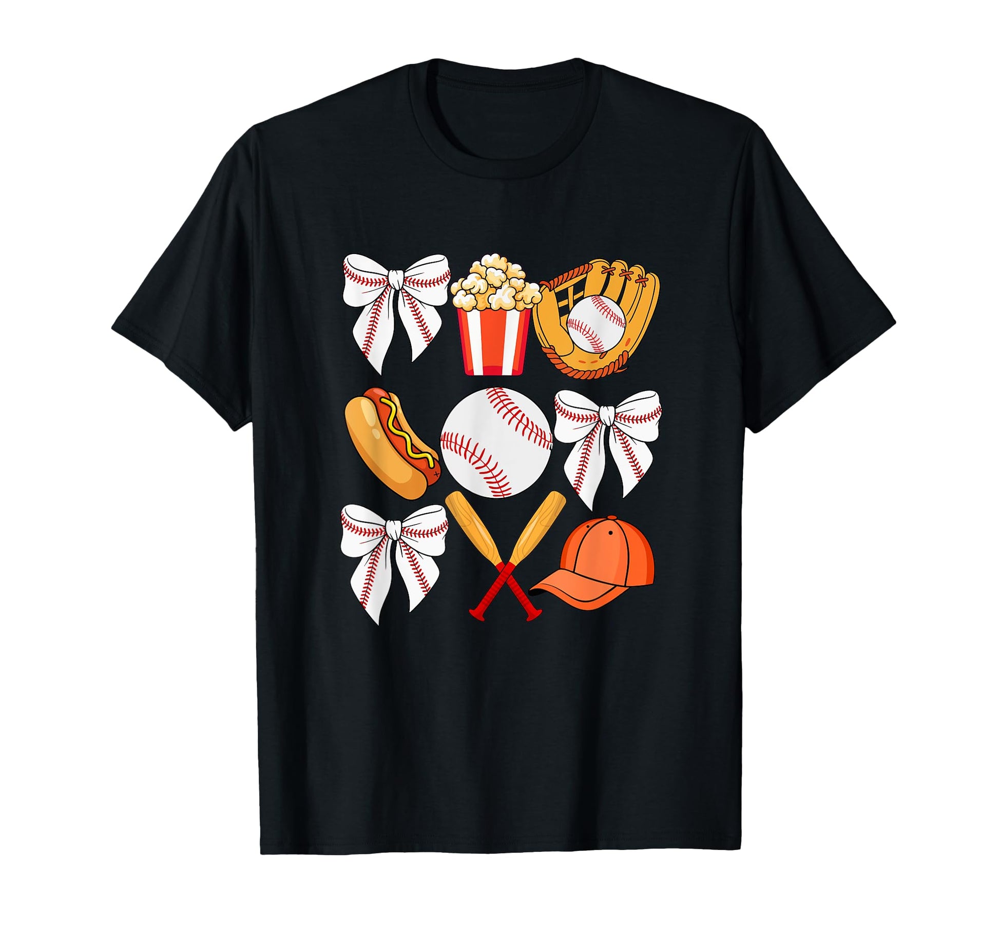 Baseball Coquette Bow Baseball Cheer Mom T-Shirt - Trendy Graphic Unisex - T-Shirt, Sweatshirt, Hoodie