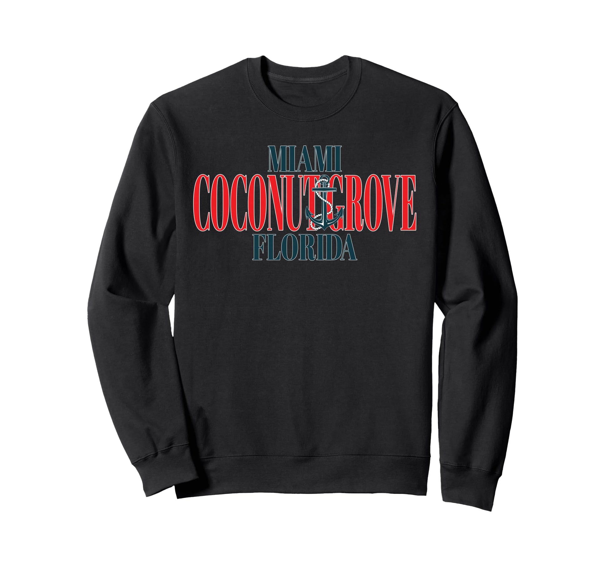 Miami Coconut Grove Florida Sweatshirt - Fun Novelty Design for Adults - T-Shirt, Sweatshirt, Hoodie