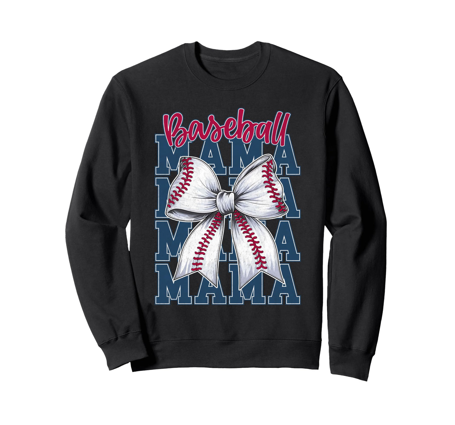 Baseball Mama Coquette Bow Game Day Sweatshirt - Trendy Graphic for Adults - T-Shirt, Sweatshirt, Hoodie