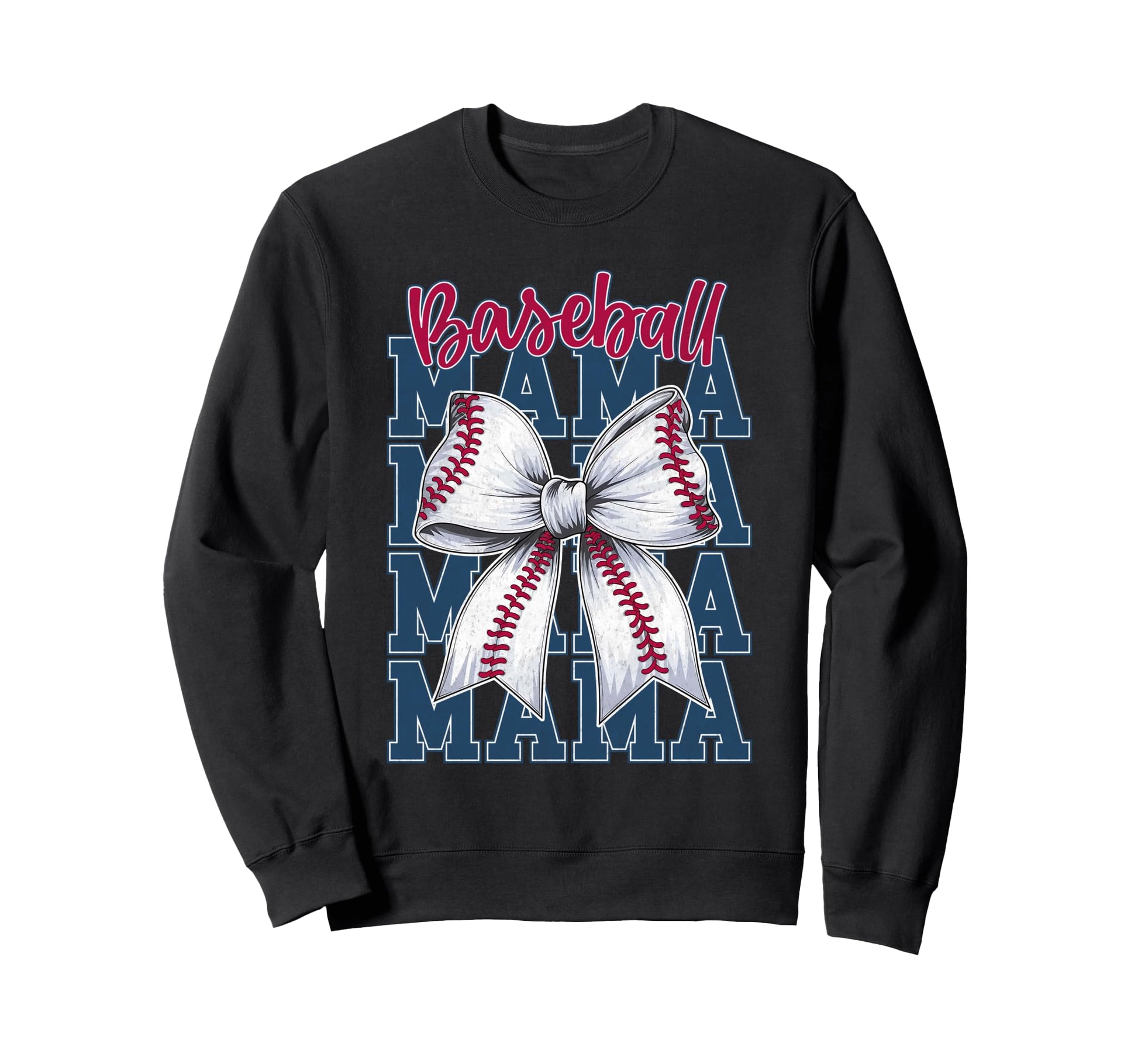 Baseball Mama Coquette Bow Game Day Sweatshirt - Trendy Graphic for Adults - T-Shirt, Sweatshirt, Hoodie