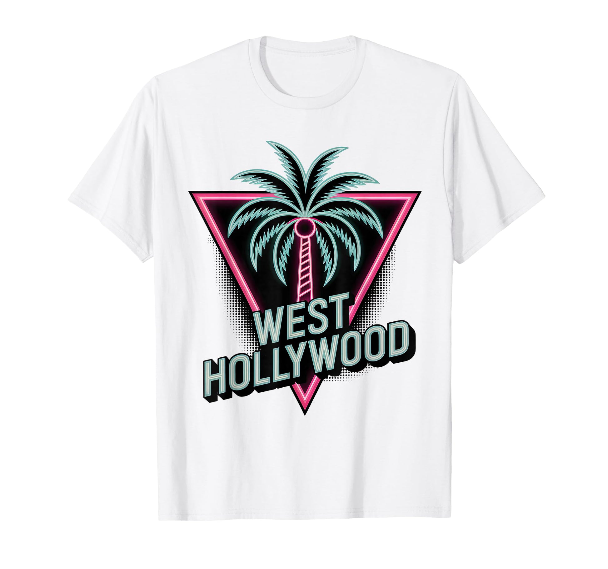 West Hollywood Palm Tree T-Shirt - Casual Everyday Wear Men Women - T-Shirt, Sweatshirt, Hoodie