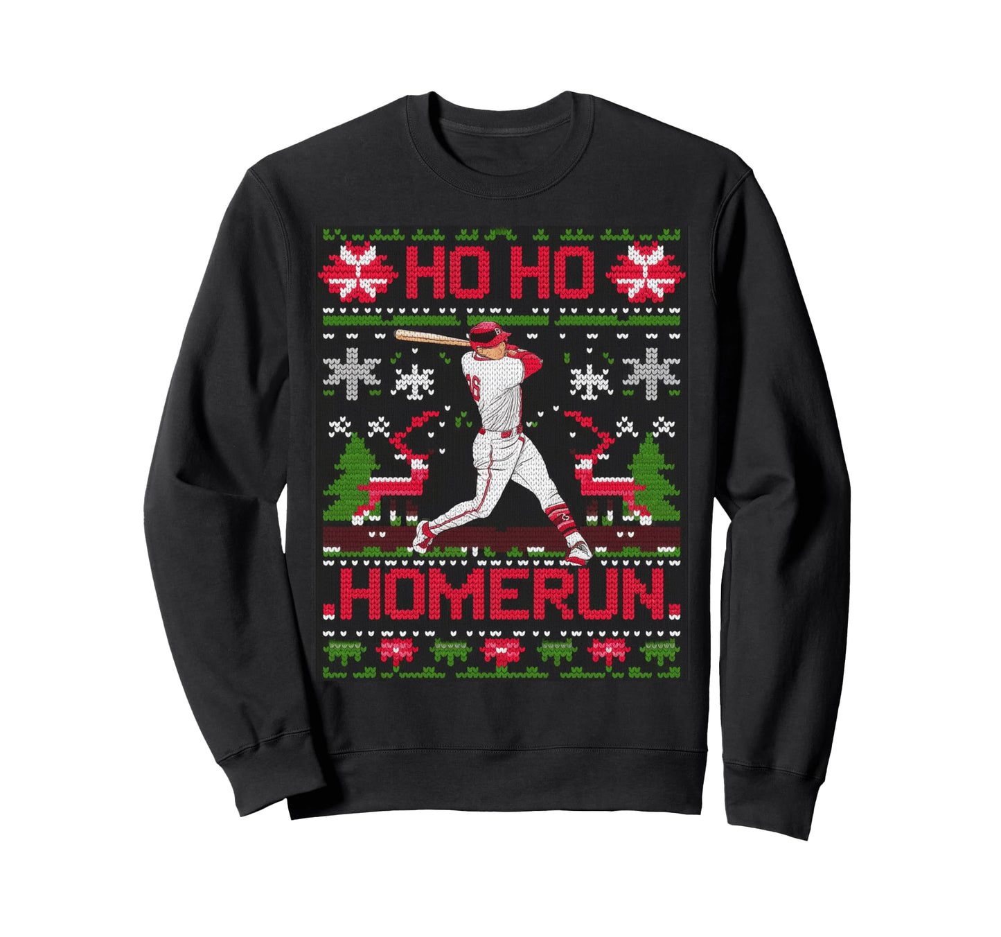 Baseball Softball Ho Ho Homerun Sweatshirt - Streetwear Style Men Women - T-Shirt, Sweatshirt, Hoodie