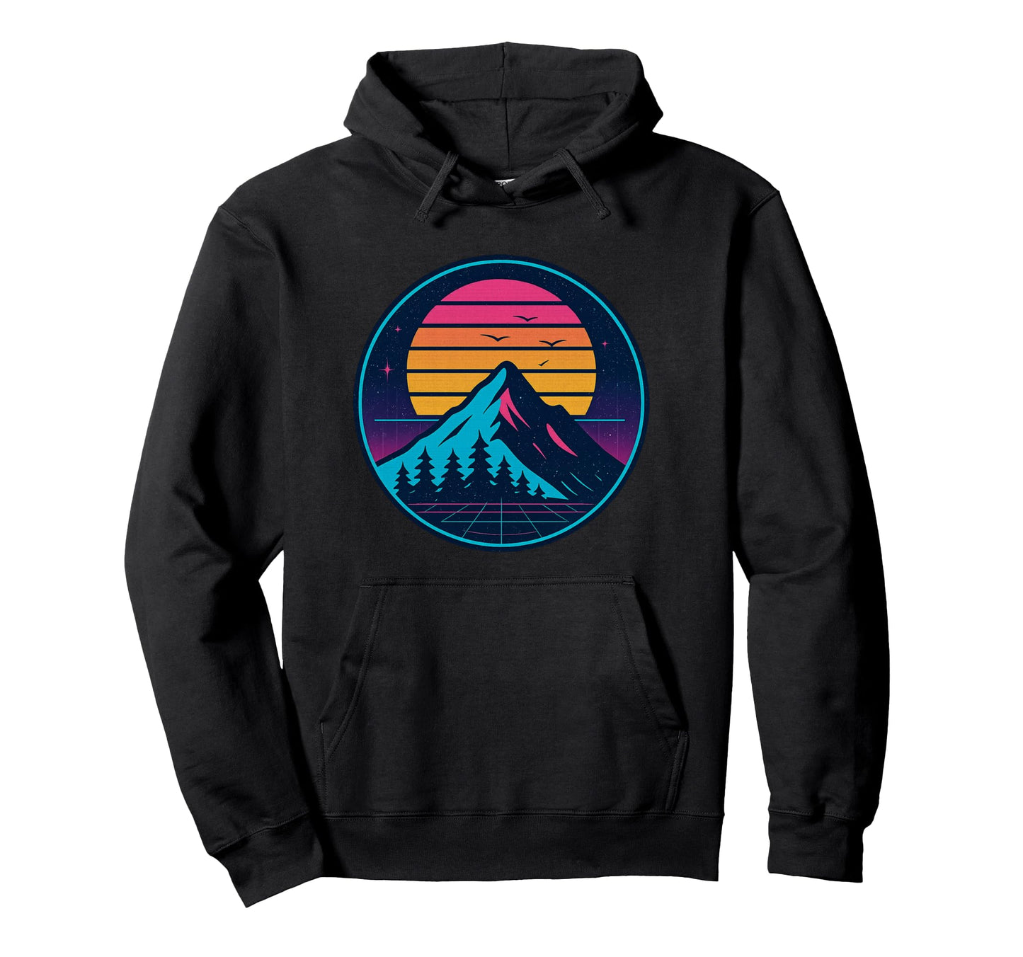 Mountain Sunset 70S 80S Nostalgic Hoodie - Aesthetic Graphic Men Women - T-Shirt, Sweatshirt, Hoodie