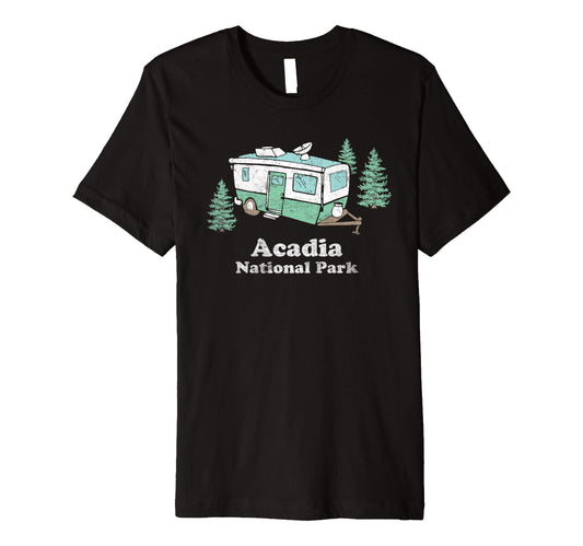 Acadia National Park Rv Camper Funny T-Shirt - Minimalist Print Men Women - T-Shirt, Sweatshirt, Hoodie
