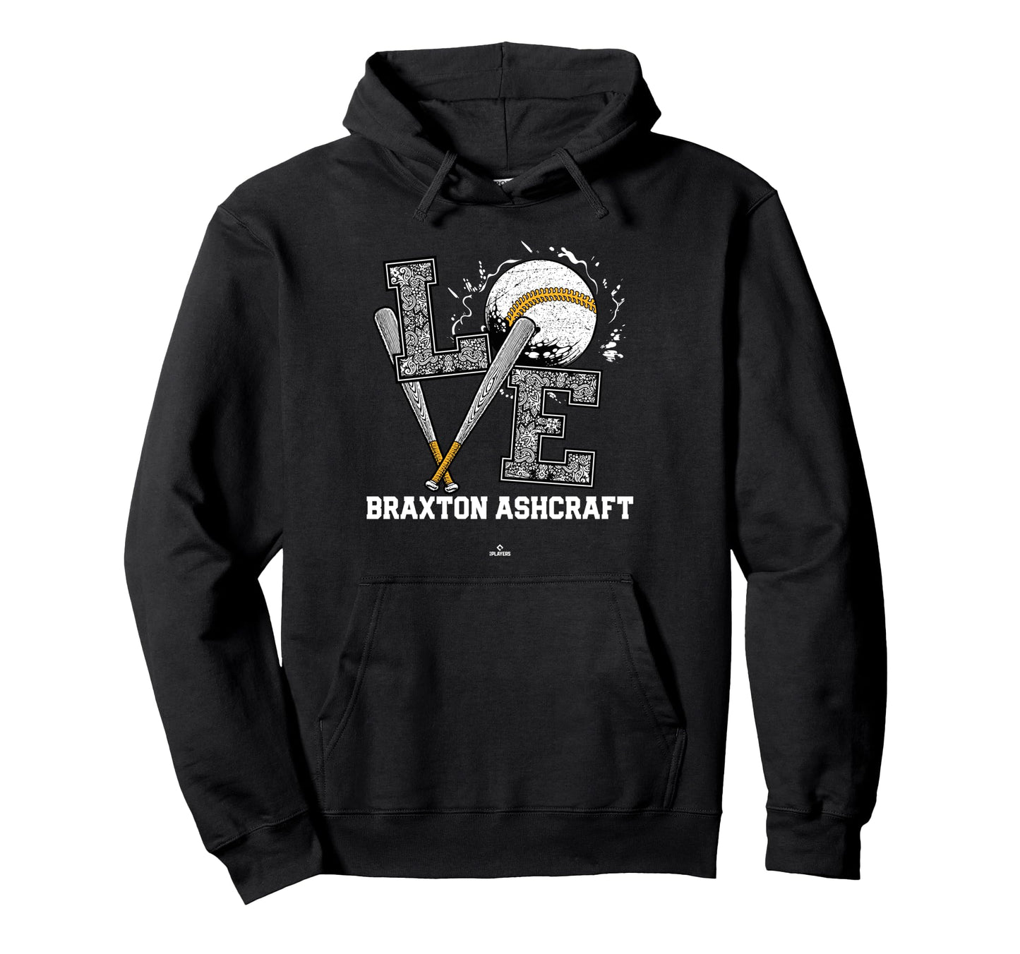Distressed Baseball Love Braxton Ashcraft Hoodie - Minimalist Print Unisex - T-Shirt, Sweatshirt, Hoodie