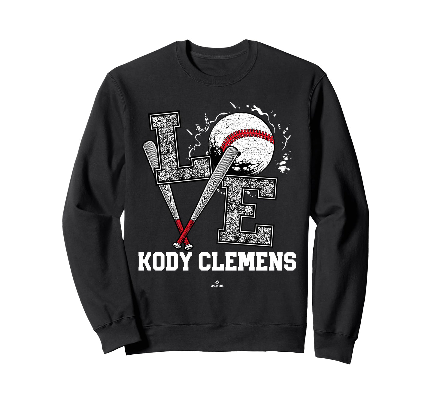 Distressed Baseball Love Kody Sweatshirt - Minimalist Print Men Women - T-Shirt, Sweatshirt, Hoodie