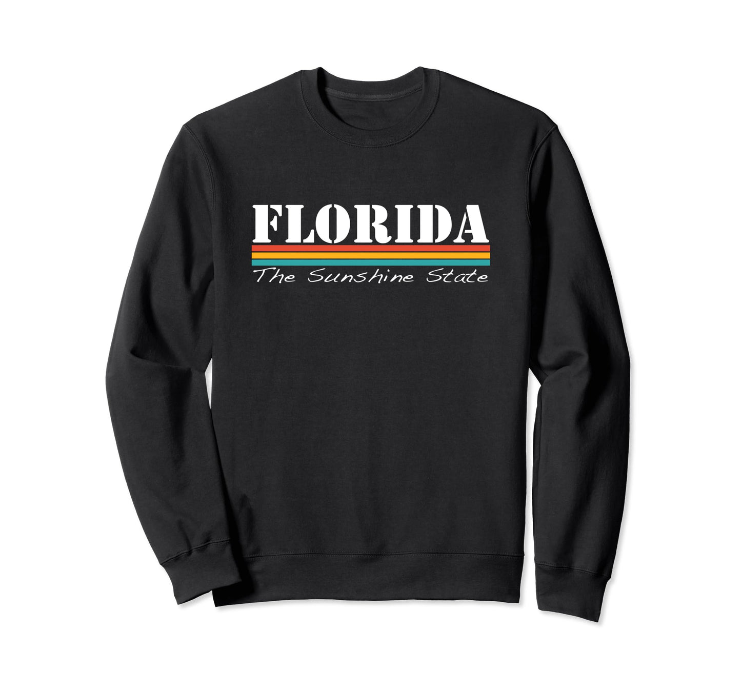 Florida Sunshine State Stripes Sweatshirt - Minimalist Print for Adults - T-Shirt, Sweatshirt, Hoodie