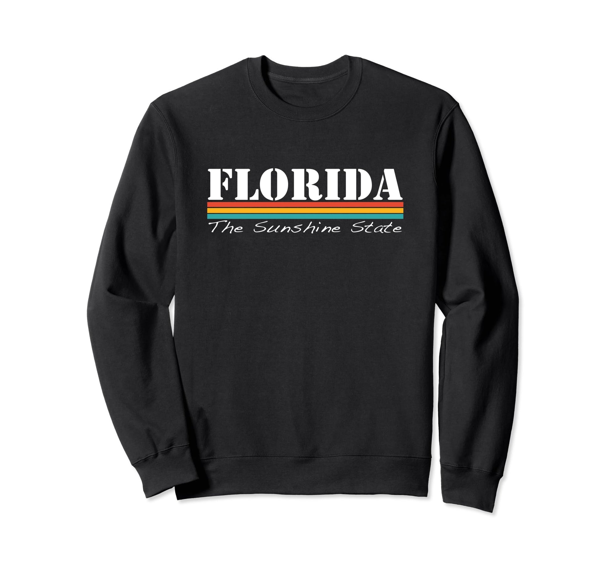 Florida Sunshine State Stripes Sweatshirt - Minimalist Print for Adults - T-Shirt, Sweatshirt, Hoodie