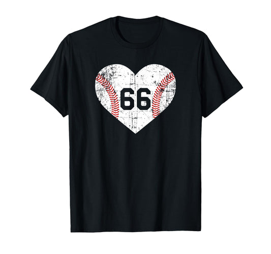 Baseball 66 Jersey Number T-Shirt - Aesthetic Graphic for Adults - T-Shirt, Sweatshirt, Hoodie