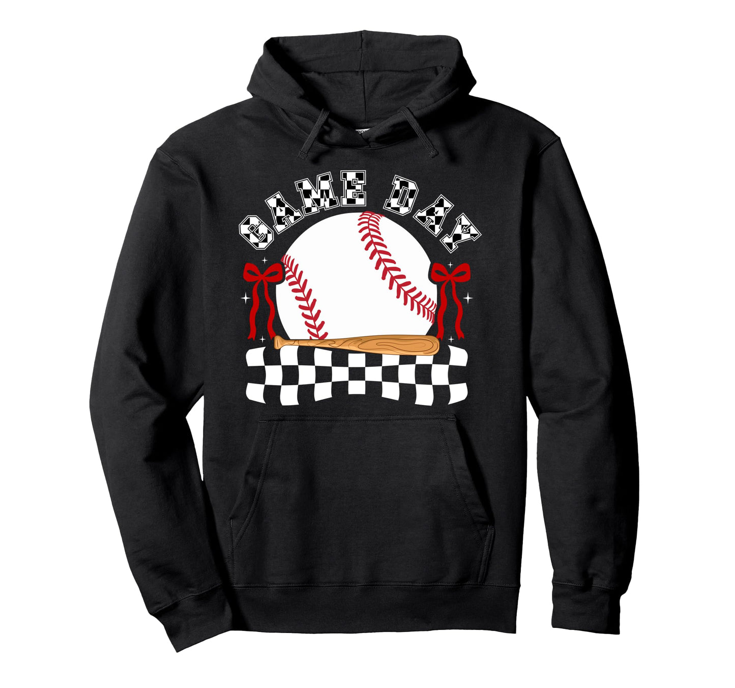 Baseball Game Day Coquette Game Day Hoodie - Custom Art Print Men Women - T-Shirt, Sweatshirt, Hoodie