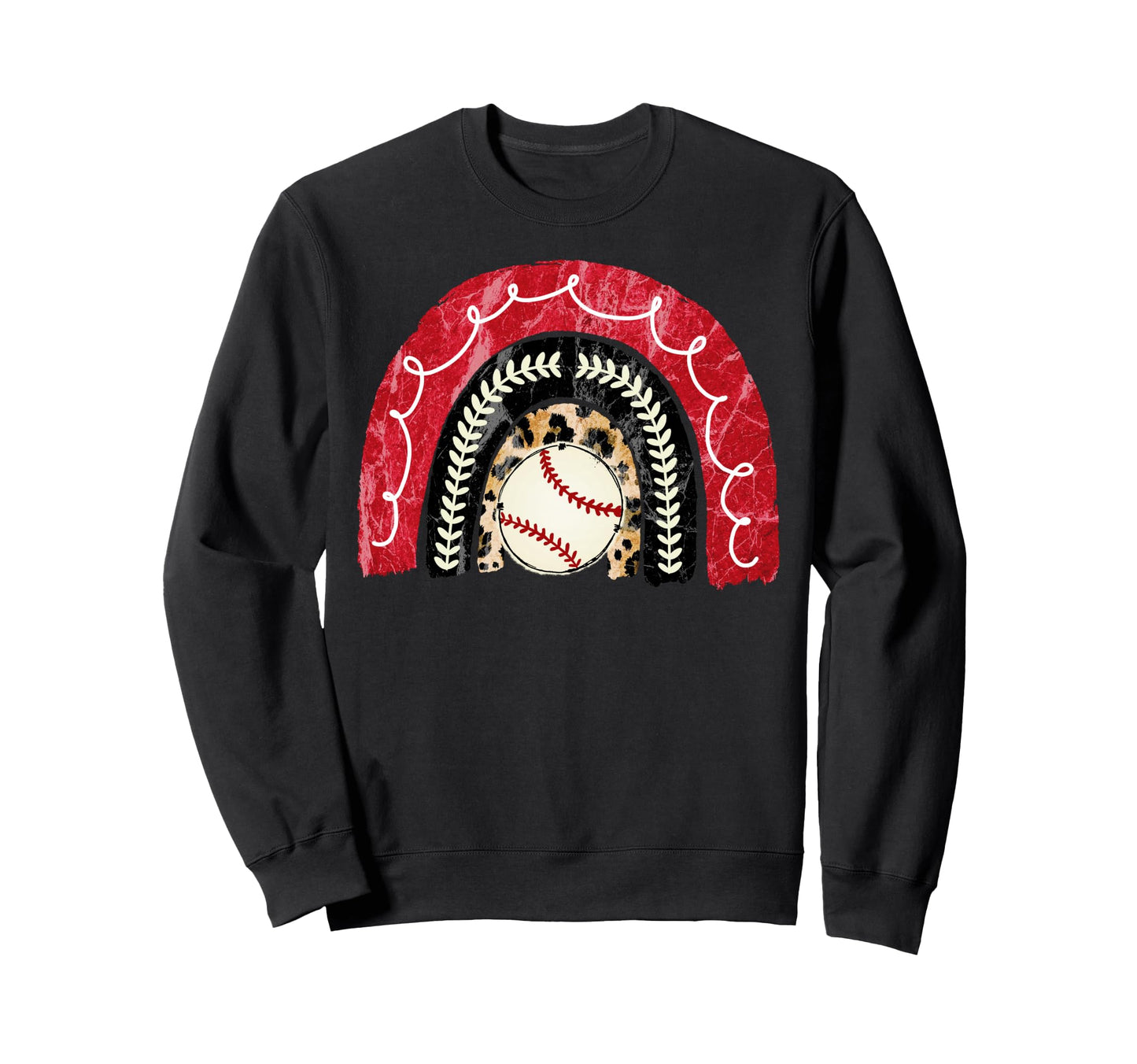 Baseball Rainbow Leopard Mother Sweatshirt - Minimalist Print for Adults - T-Shirt, Sweatshirt, Hoodie