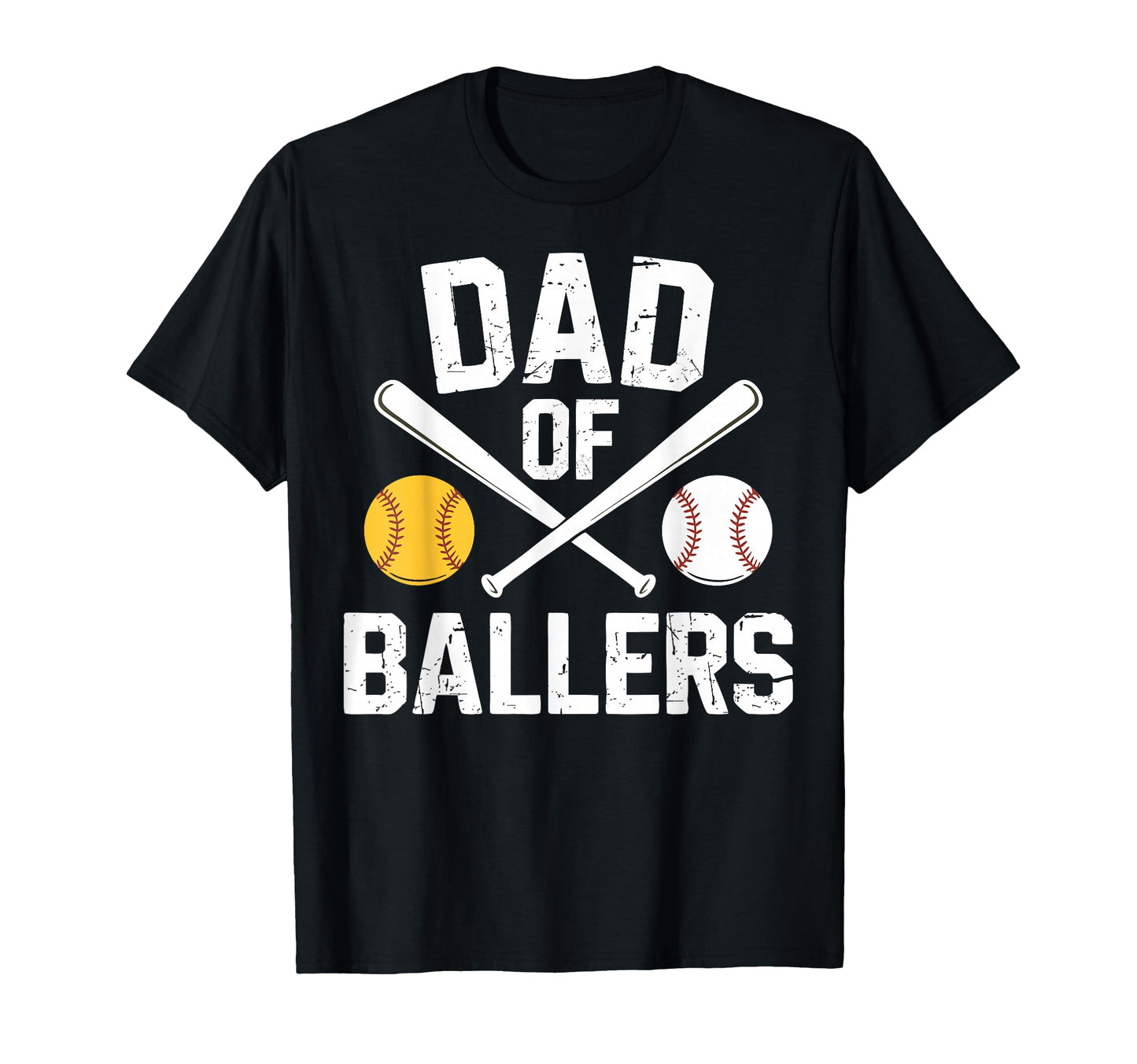 Dad Ballers Dad Baseball Softball Player T-Shirt - Streetwear Style Unisex - T-Shirt, Sweatshirt, Hoodie