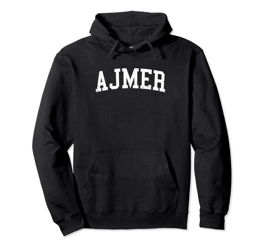 Ajmer India Distressed White Varsity Hoodie - Graphic Print Men Women - T-Shirt, Sweatshirt, Hoodie