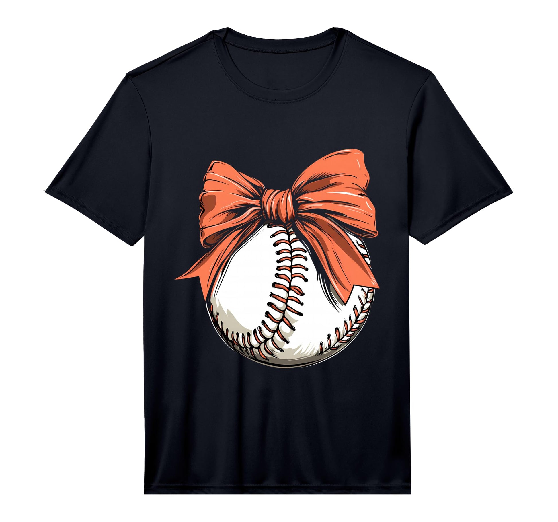 Baseball Coquette Bow Baseball T-Shirt - Custom Art Print for Adults - T-Shirt, Sweatshirt, Hoodie