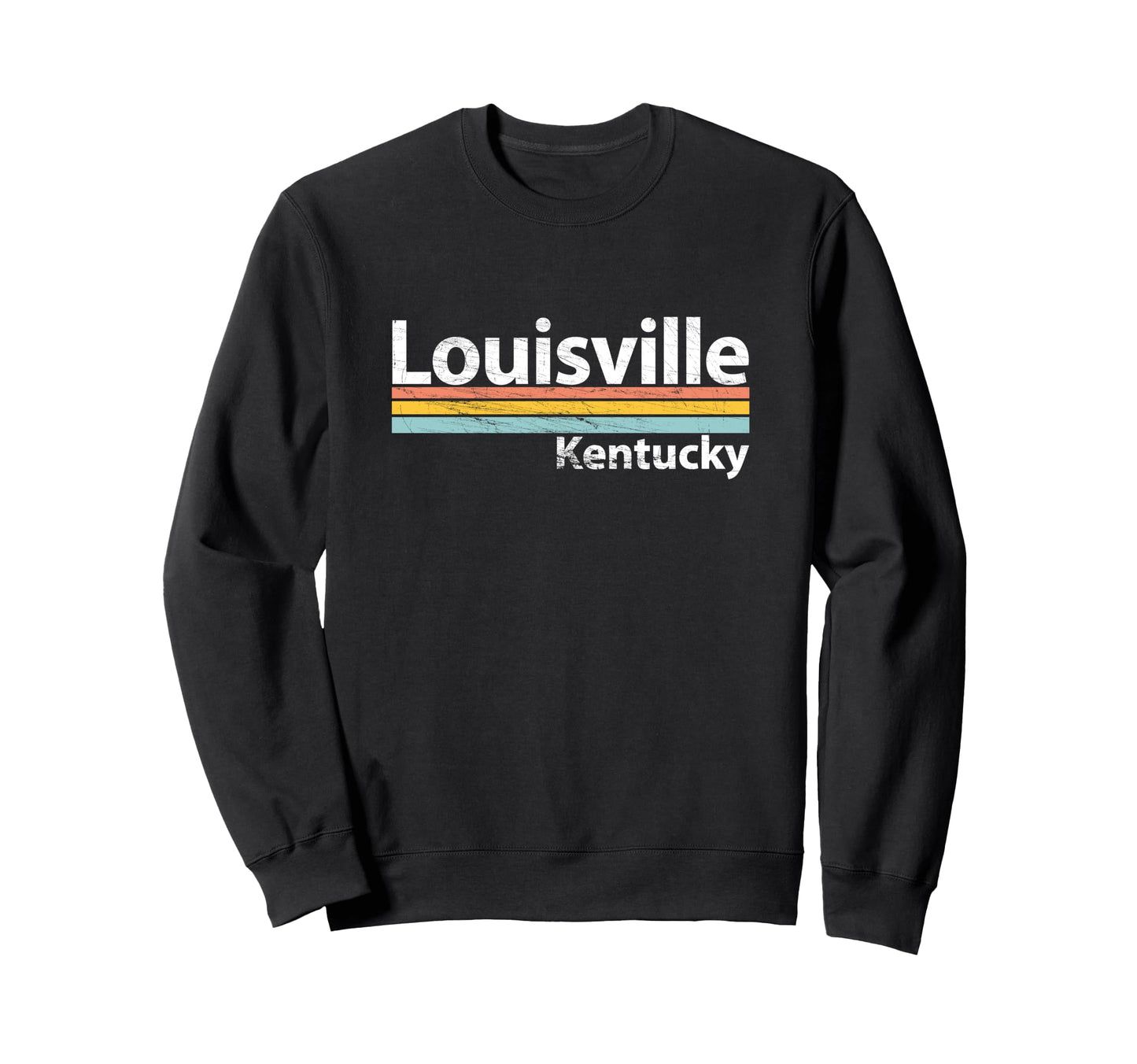 Louisville Kentucky Worn Stripes Sweatshirt - Minimalist Print Men Women - T-Shirt, Sweatshirt, Hoodie