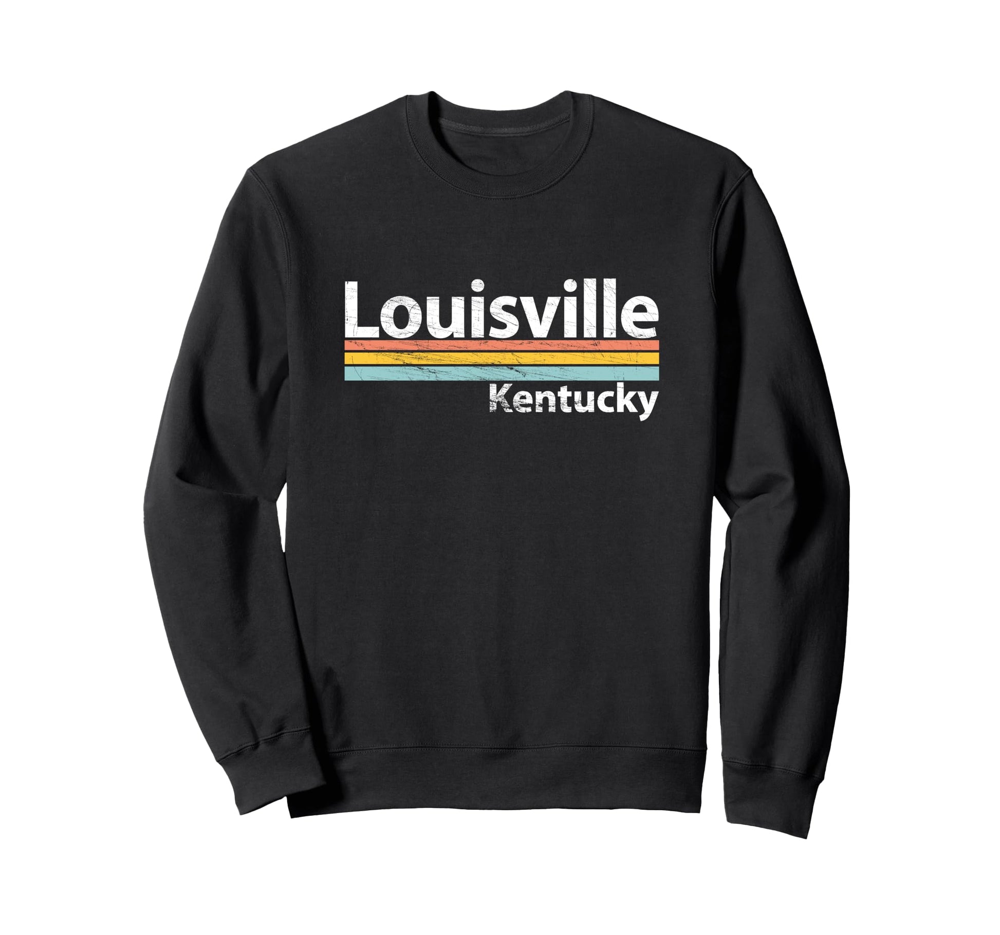 Louisville Kentucky Worn Stripes Sweatshirt - Minimalist Print Men Women - T-Shirt, Sweatshirt, Hoodie