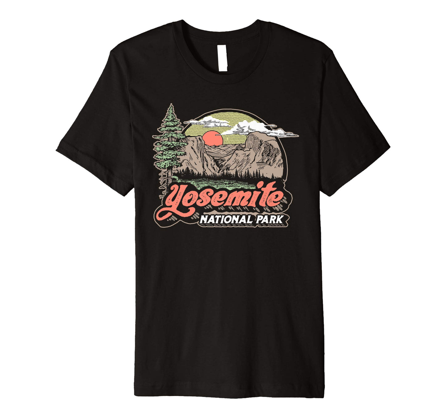 Yosemite National Park Eighties 80S T-Shirt - Custom Art Print Men Women - T-Shirt, Sweatshirt, Hoodie