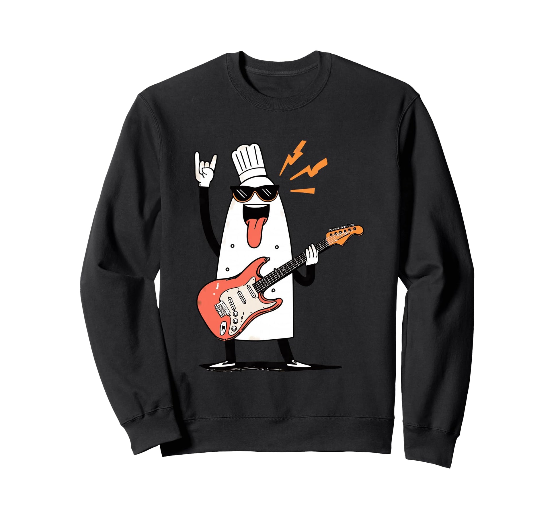 Funny Chef Rock Music Guitarist Sweatshirt - Graphic Print Unisex - T-Shirt, Sweatshirt, Hoodie