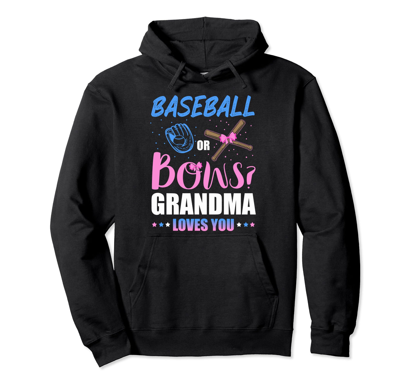 Baseball Or Bows Grandpa Loves You Hoodie - Streetwear Style Unisex - T-Shirt, Sweatshirt, Hoodie