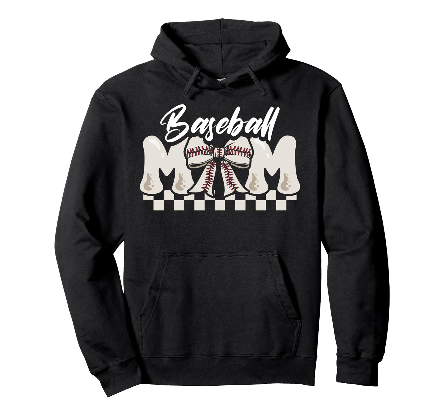 Baseball Mom Mothers Day Coquette Bow Hoodie - Novelty Apparel Men Women - T-Shirt, Sweatshirt, Hoodie