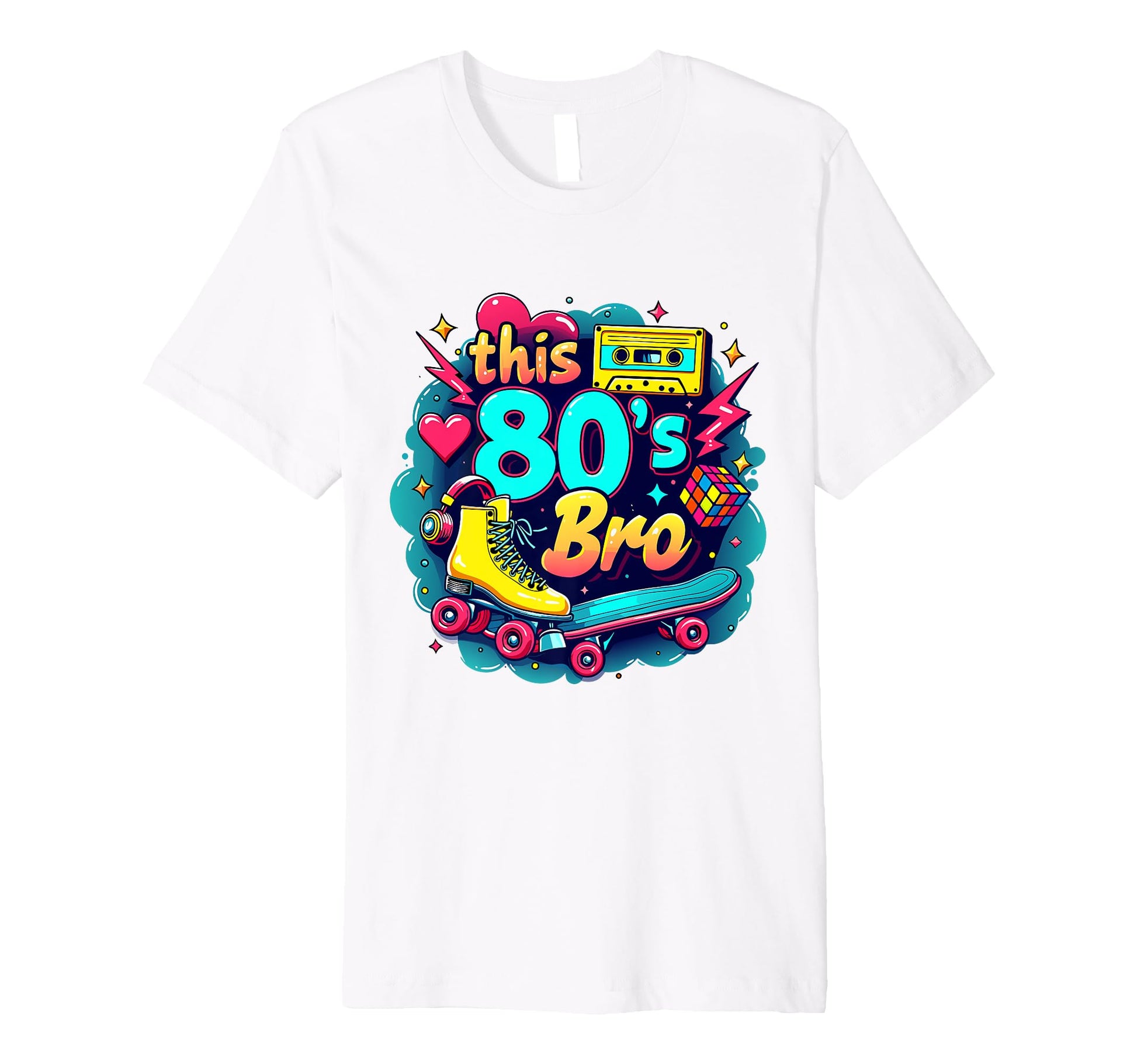 80S Bro Cassette Roller Skate Funny T-Shirt - Unique Graphic for Adults - T-Shirt, Sweatshirt, Hoodie