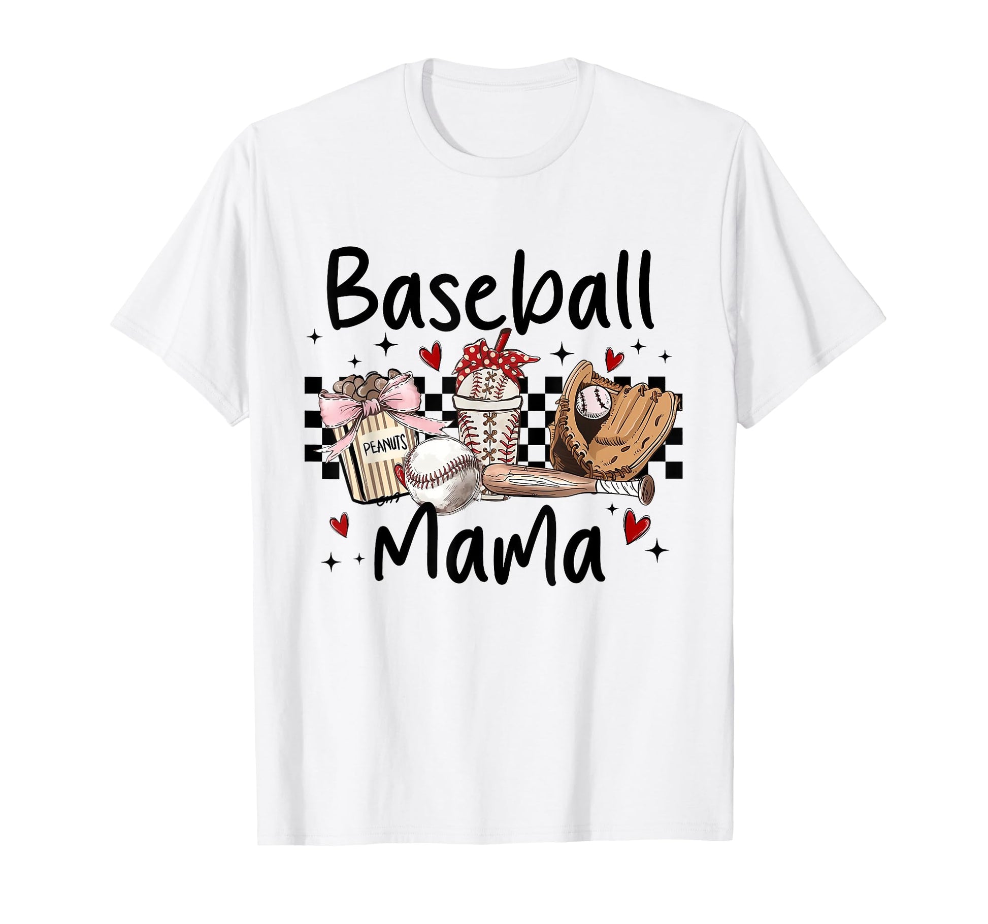 Baseball Mama Heart Mothers Day Mom T-Shirt - Streetwear Style Unisex - T-Shirt, Sweatshirt, Hoodie