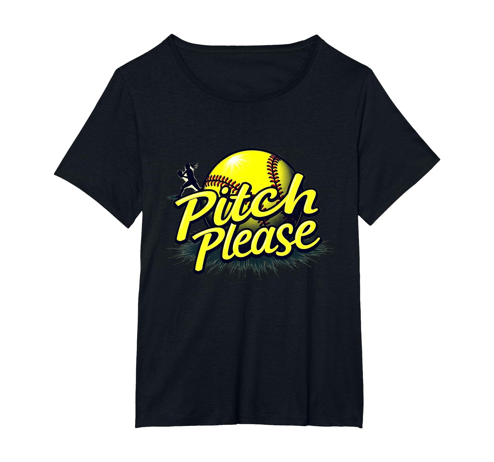 Pitch Please Softball Sassy Athlete T-Shirt - Graphic Print Men Women - T-Shirt, Sweatshirt, Hoodie