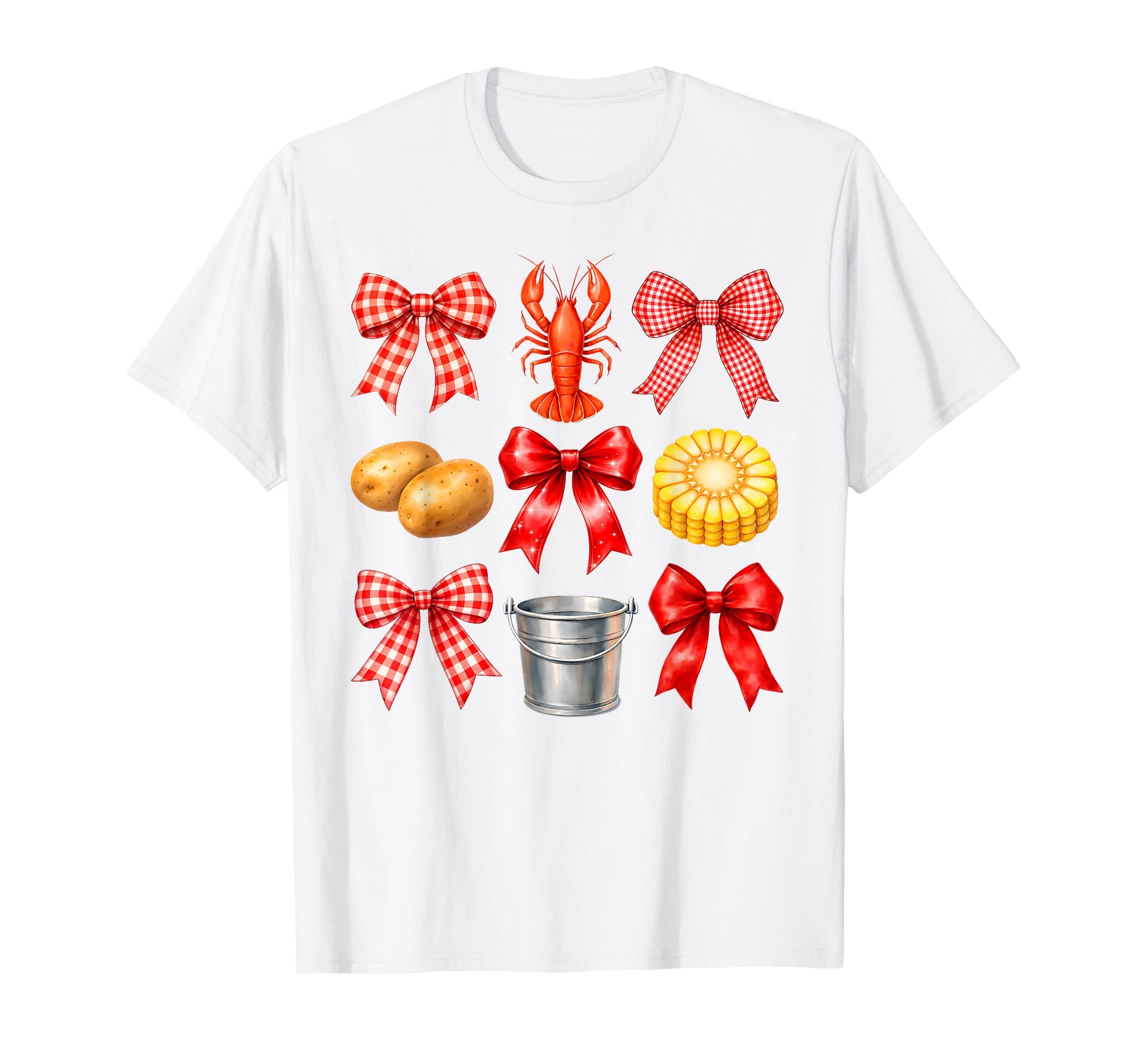Funny Bow Coquette Crawfish Boil Y2K T-Shirt - Casual Everyday Wear Unisex - T-Shirt, Sweatshirt, Hoodie