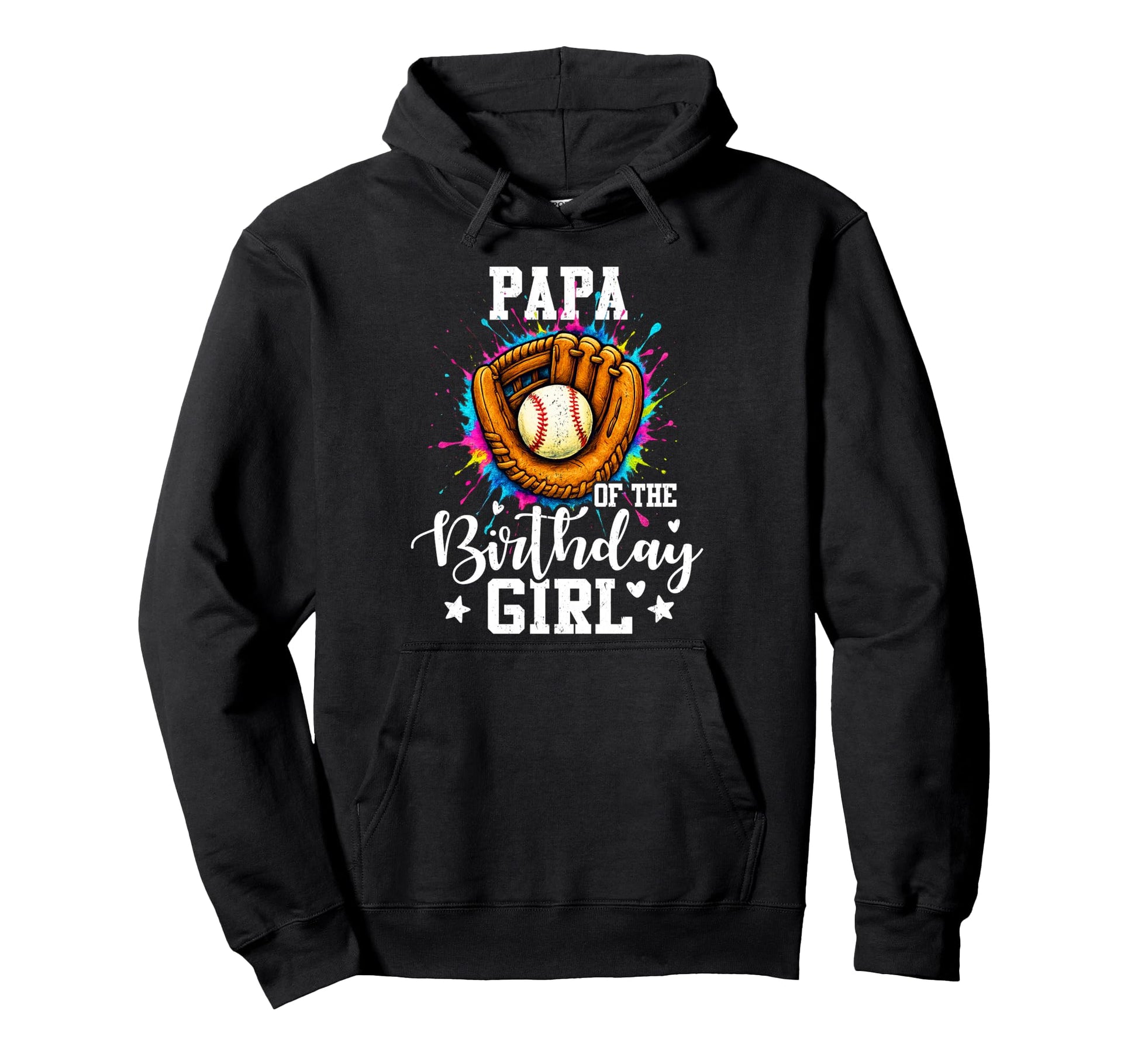 Papa Birthday Baseball Colorful Hoodie - Casual Everyday Wear for Adults - T-Shirt, Sweatshirt, Hoodie