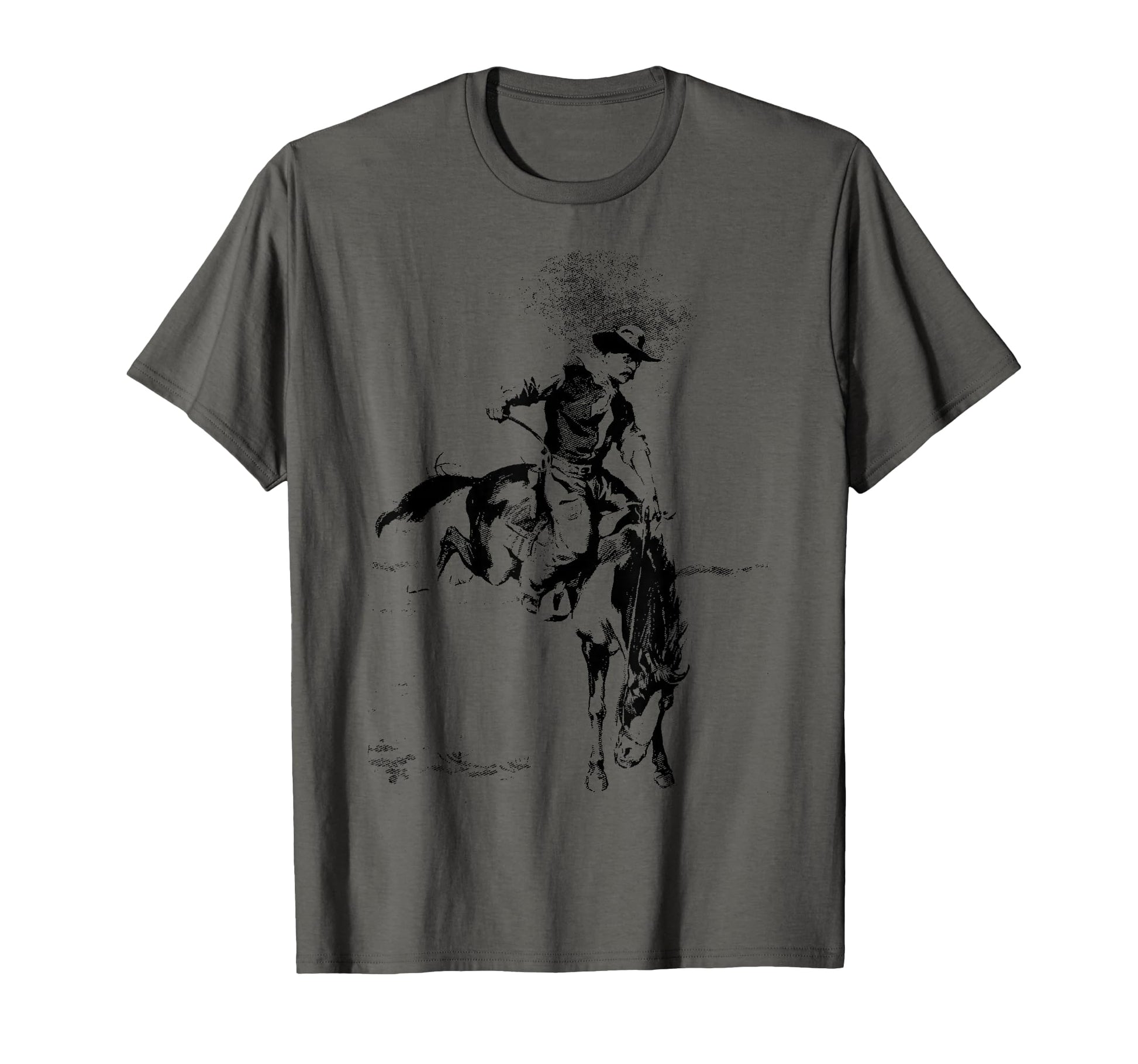 Cowboy Rodeo Horse Cowboy Riding T-Shirt - Minimalist Print for Adults - T-Shirt, Sweatshirt, Hoodie