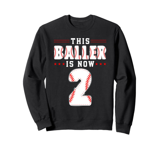 2Nd Birthday Baseball Lover This Sweatshirt - Aesthetic Graphic Men Women - T-Shirt, Sweatshirt, Hoodie