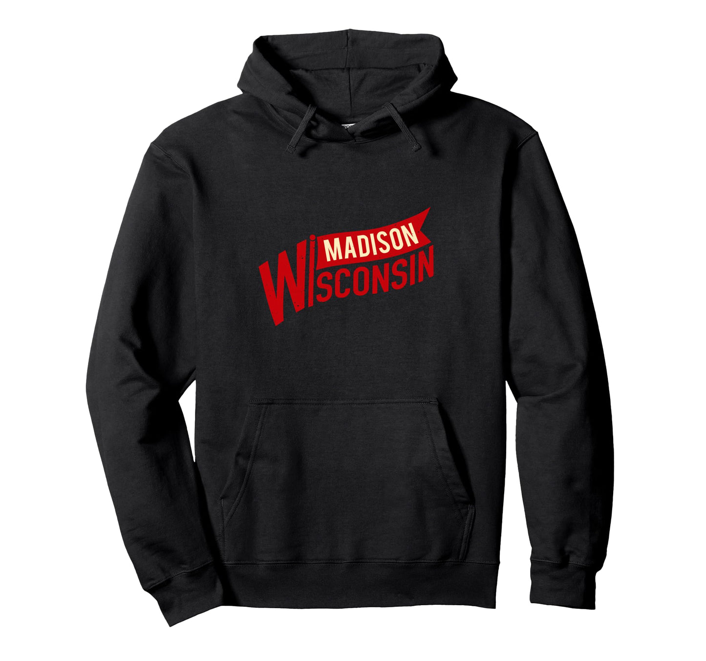 Madison Wisconsin Typography Athletic Hoodie - Fun Novelty Design Men Women - T-Shirt, Sweatshirt, Hoodie