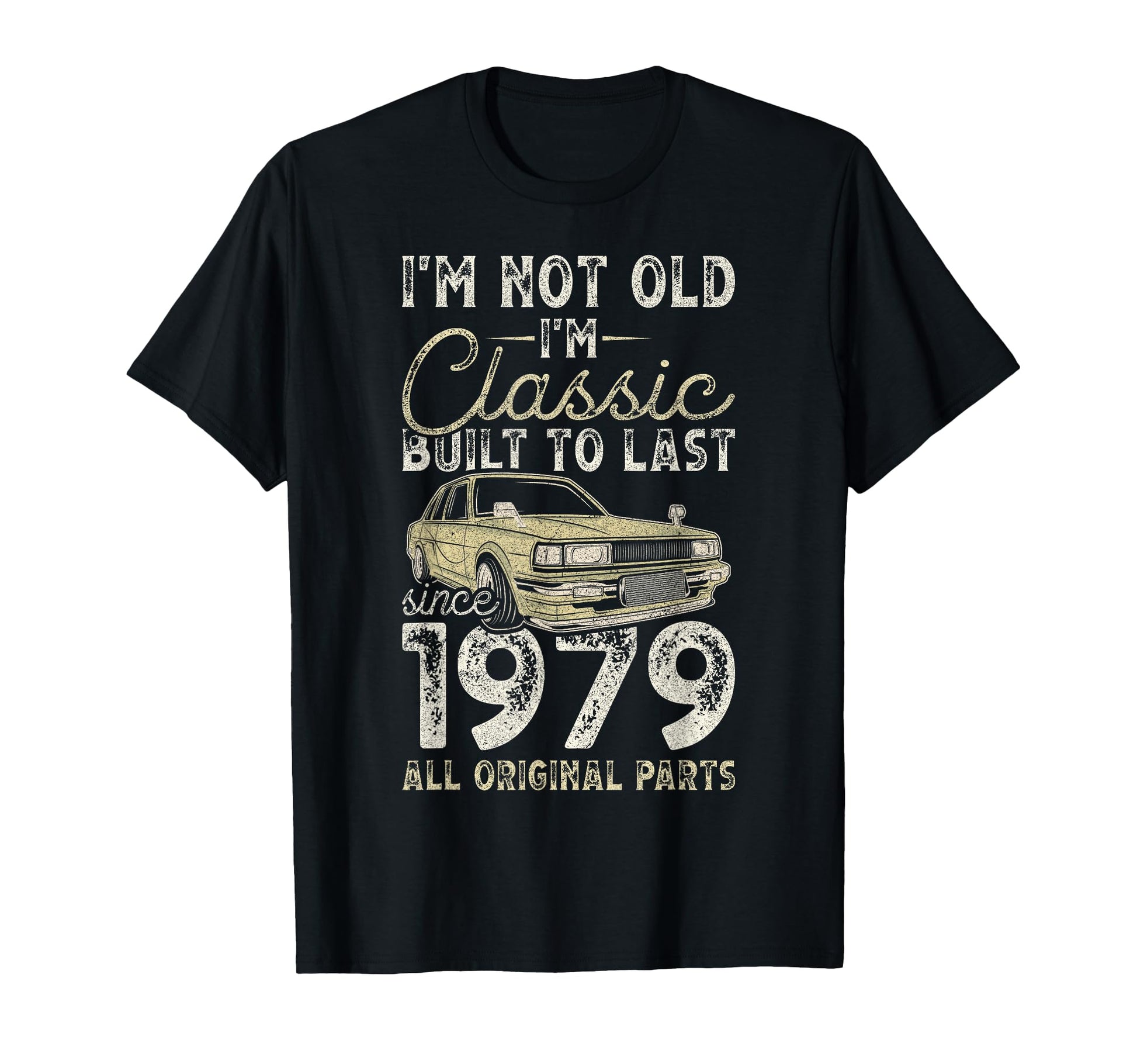 47Th Birthday Since 1979 Car 47 Year Old T-Shirt - Unique Graphic Unisex - T-Shirt, Sweatshirt, Hoodie