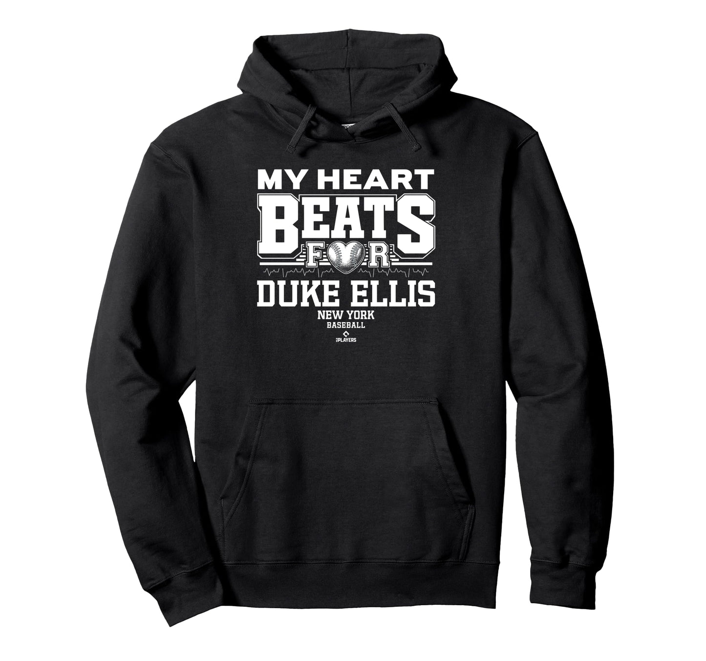 My Heart Beats Duke Ellis New York Baseball Hoodie - Graphic Print Unisex - T-Shirt, Sweatshirt, Hoodie