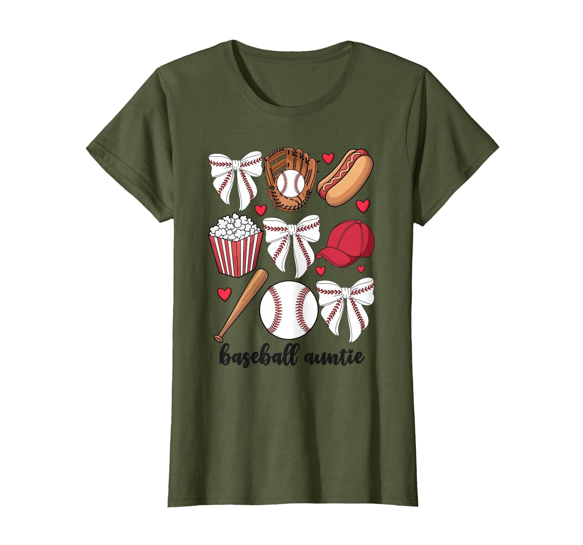Baseball Auntie Coquette Bow Nephew T-Shirt - Trendy Graphic Men Women - T-Shirt, Sweatshirt, Hoodie