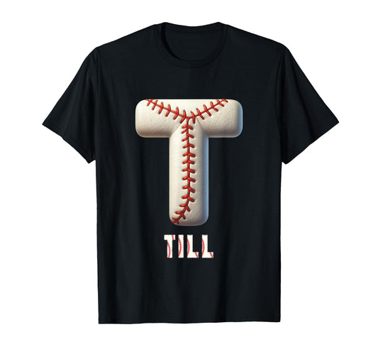 Baseball Home Run Sajoscha Initial T-Shirt - Custom Art Print Men Women - T-Shirt, Sweatshirt, Hoodie
