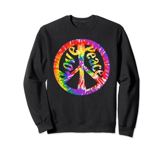 60S 70S Psychedelic Hippie Tie Sweatshirt - Custom Art Print for Adults - T-Shirt, Sweatshirt, Hoodie