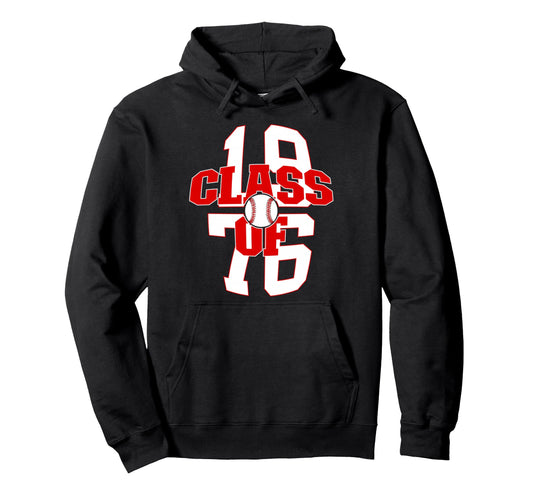 50 Years Class 1976 Baseball 50Th Hoodie - Unique Graphic for Adults - T-Shirt, Sweatshirt, Hoodie