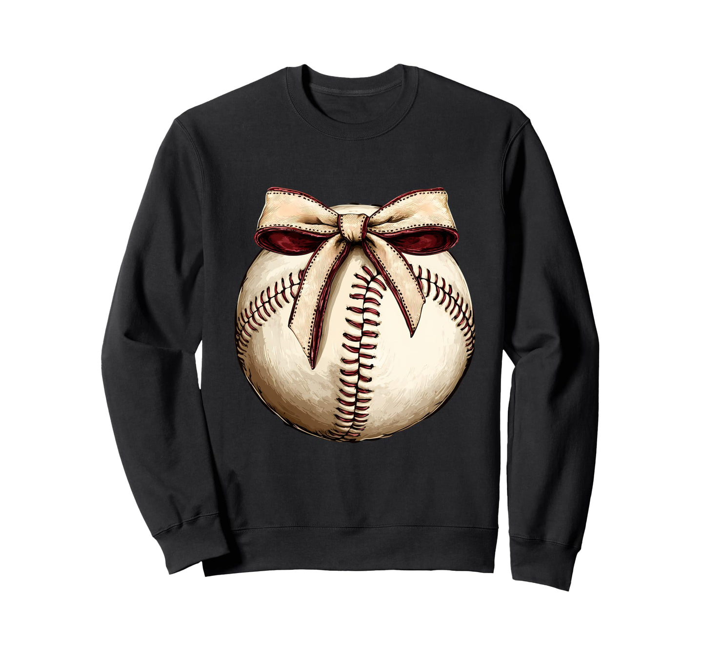 Baseball Coquette Bow Baseball Mom Sweatshirt - Casual Everyday Wear Unisex - T-Shirt, Sweatshirt, Hoodie