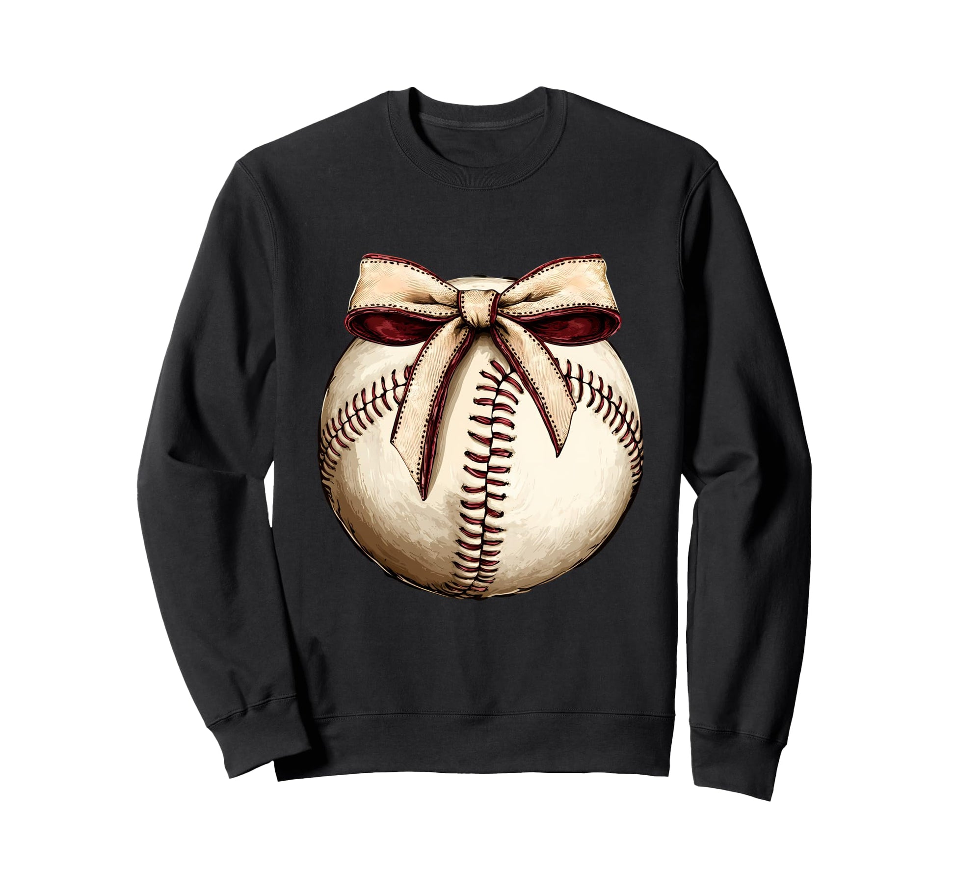 Baseball Coquette Bow Baseball Mom Sweatshirt - Casual Everyday Wear Unisex - T-Shirt, Sweatshirt, Hoodie