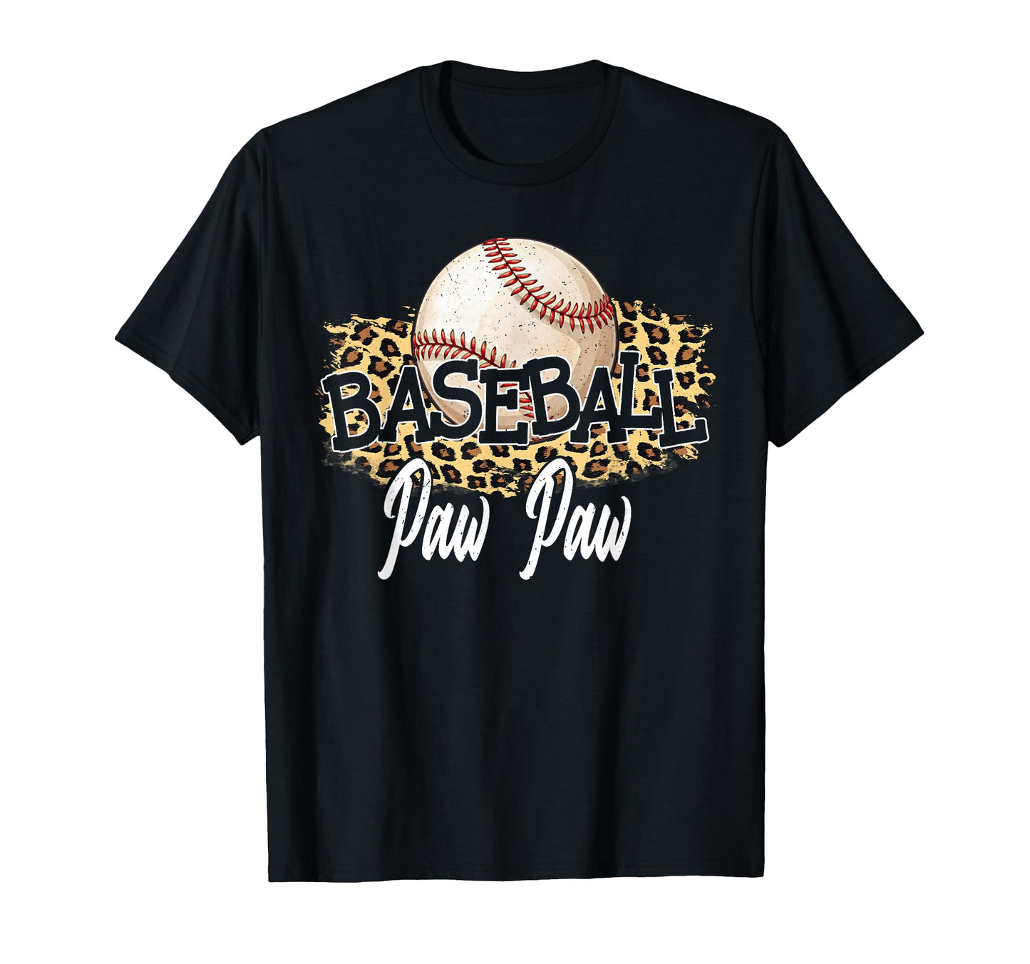 Baseball Paw Paw Leopard Baseball Lover T-Shirt - Minimalist Print Unisex - T-Shirt, Sweatshirt, Hoodie