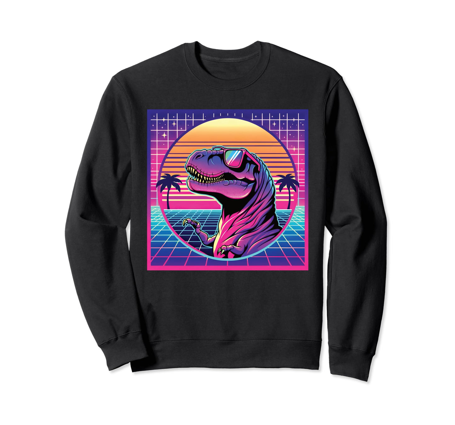 Retrowave Synthwave Aesthetic Sweatshirt - Custom Art Print Men Women - T-Shirt, Sweatshirt, Hoodie