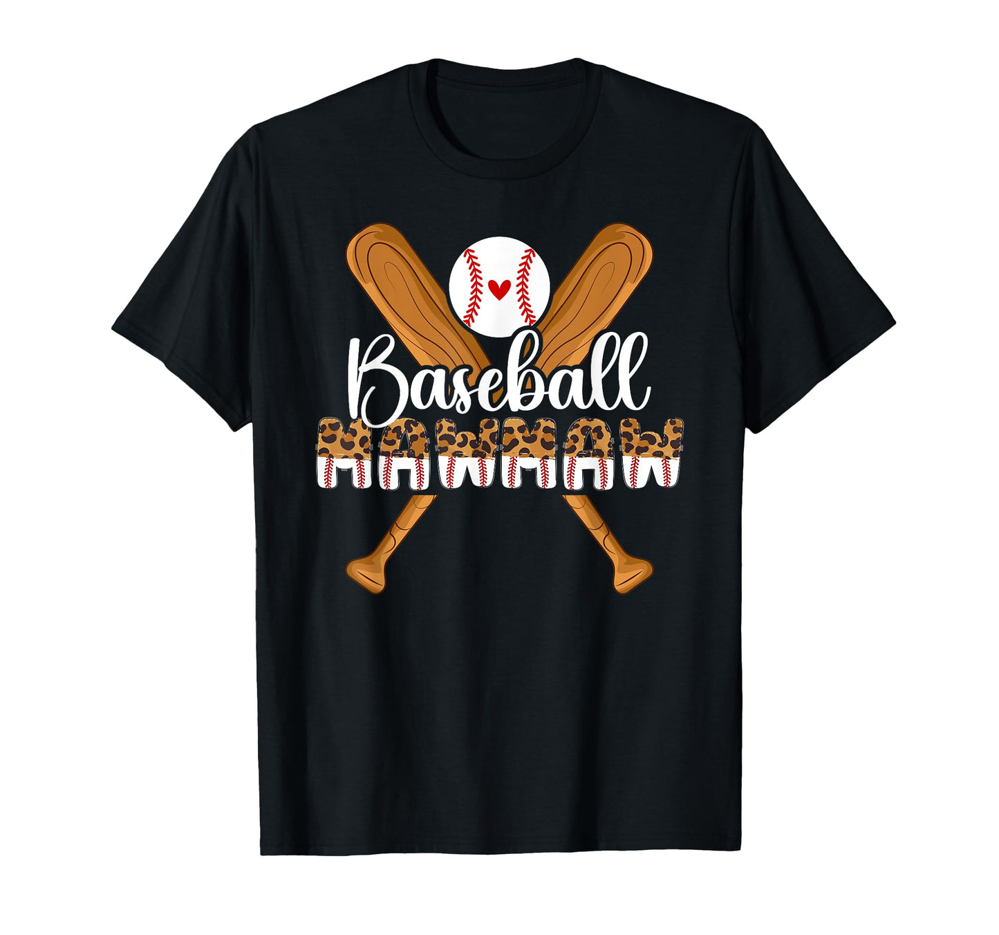Baseball Mawmaw Leopard Mawmaw T-Shirt - Streetwear Style for Adults - T-Shirt, Sweatshirt, Hoodie