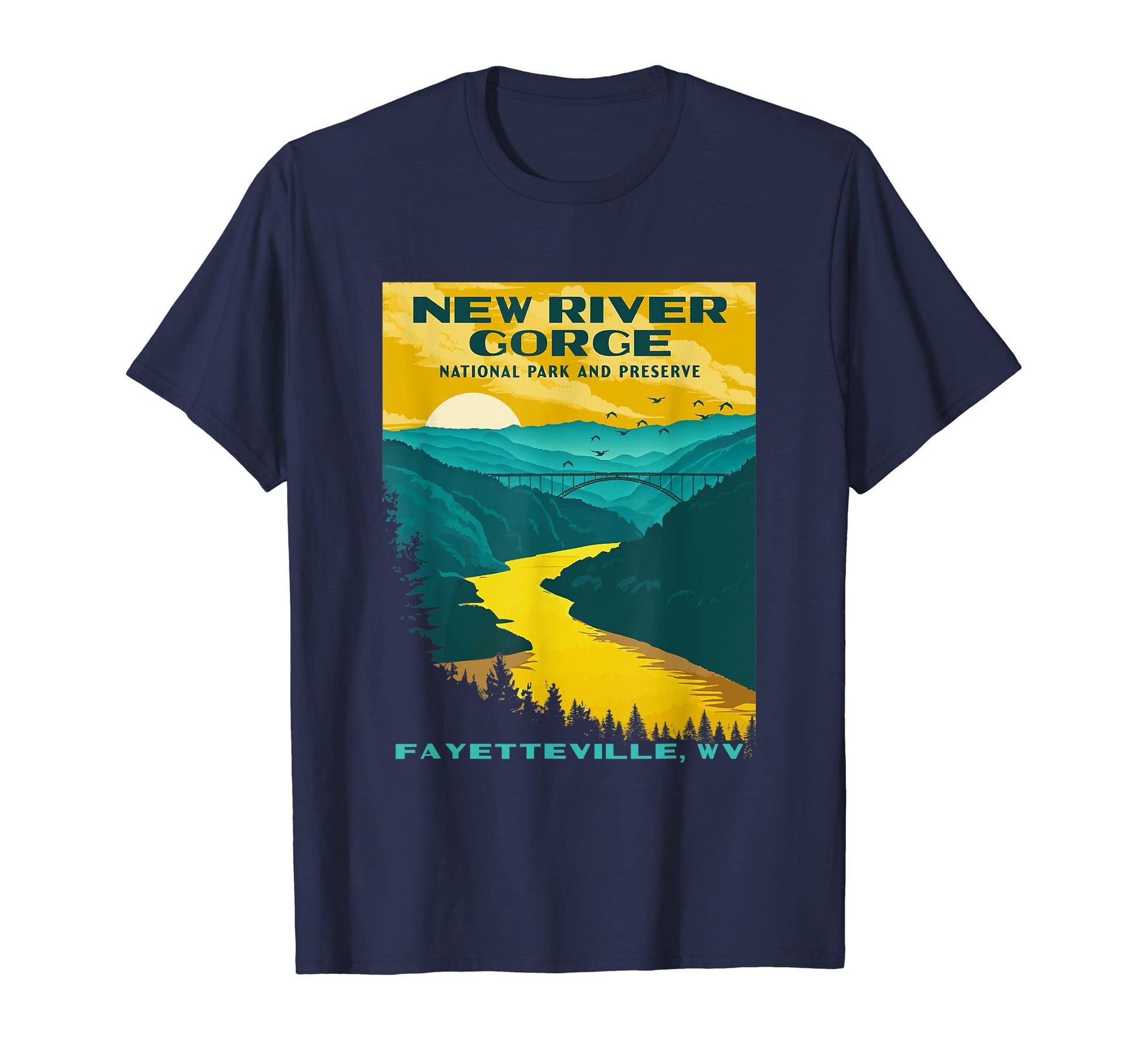 New River Gorge National Park Wpa T-Shirt - Fun Novelty Design Unisex - T-Shirt, Sweatshirt, Hoodie