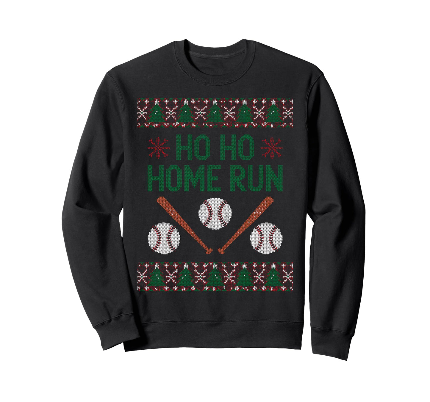 Ho Ho Home Run Funny Baseball Lover Sweatshirt - Streetwear Style Unisex - T-Shirt, Sweatshirt, Hoodie