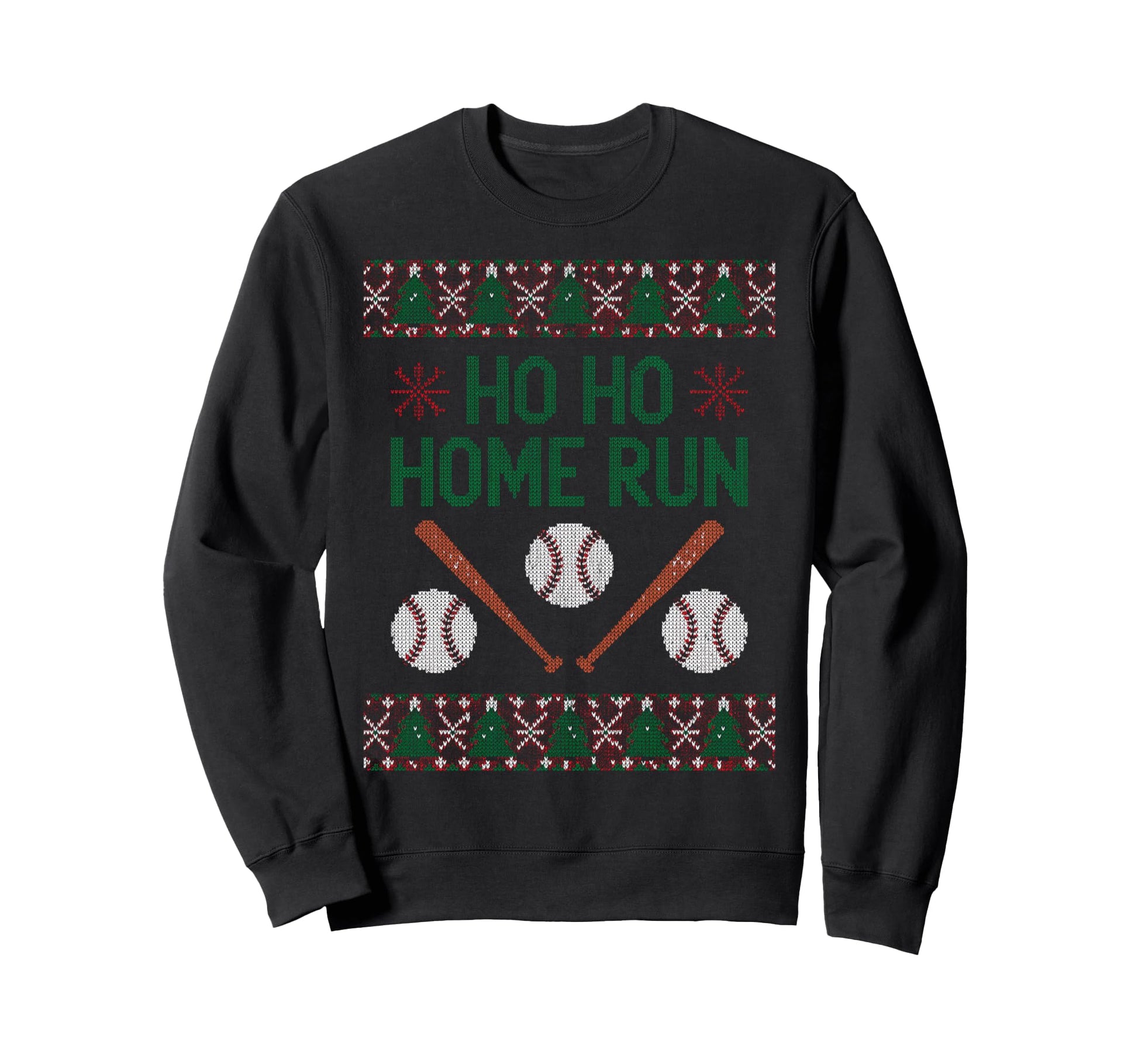 Ho Ho Home Run Funny Baseball Lover Sweatshirt - Streetwear Style Unisex - T-Shirt, Sweatshirt, Hoodie
