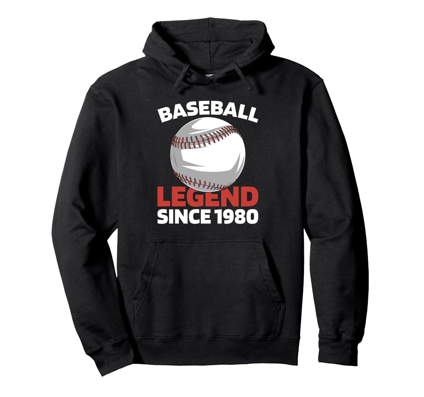 Born 1980 Baseballer Player Sport Team Hoodie - Fun Novelty Design Unisex - T-Shirt, Sweatshirt, Hoodie