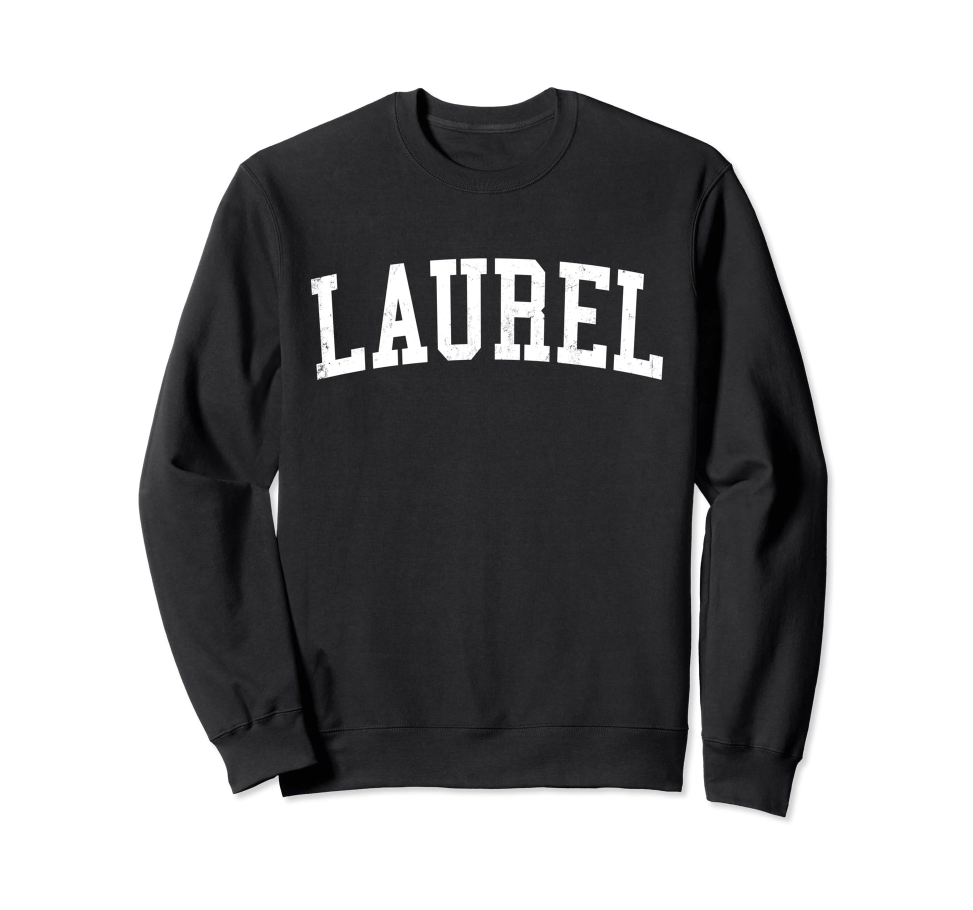 Laurel Ms Distressed White Varsity Sweatshirt - Graphic Print Men Women - T-Shirt, Sweatshirt, Hoodie